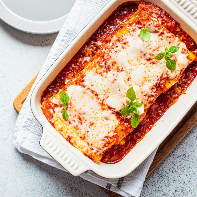 Italian eggplant & white zucchini cannelloni