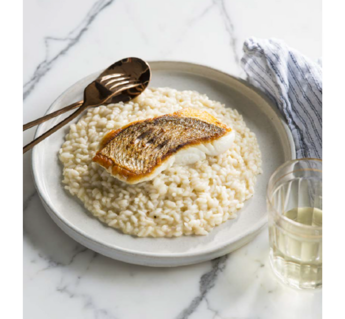 Venetian prosecco and snapper risotto